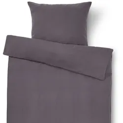 Tchibo - Soft-Musselin-Bettwäsche - dunkelgrau