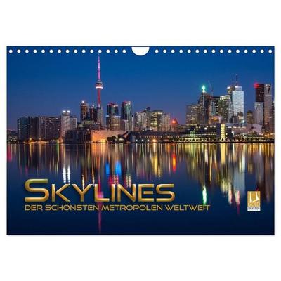 Skylines der schönsten Metropolen weltweit (Wandkalender 2027 DIN A4 quer), CALVENDO Monatskalender