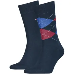 2er Pack TOMMY HILFIGER Check Socken Herren 085 - tommy original 43-46