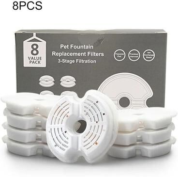Uplift Treasures 4 Pack Carbon Filters For Stainless Steel Cat Fountain 8pack