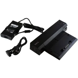 Dell Advanced E port (USB-C), Dockingstation + USB Hub, Schwarz