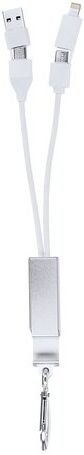 Chargeur USB personnalisé pas cher Leony aluminium recyclé  argenté