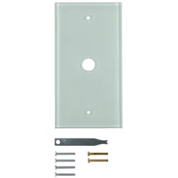 Hager WZD7100GW Glasabdeckplatte 1fach polarweiß glänzend, System TS