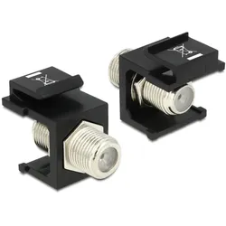 DELOCK Keystone F-Buchse schwarz