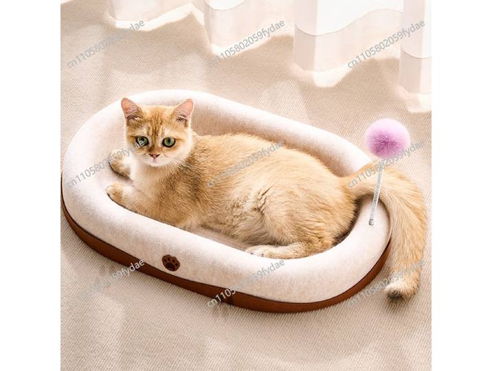 Nid pour chat en feutre résistant aux rayures, lit pour chat multifonctionnel quatre saisons