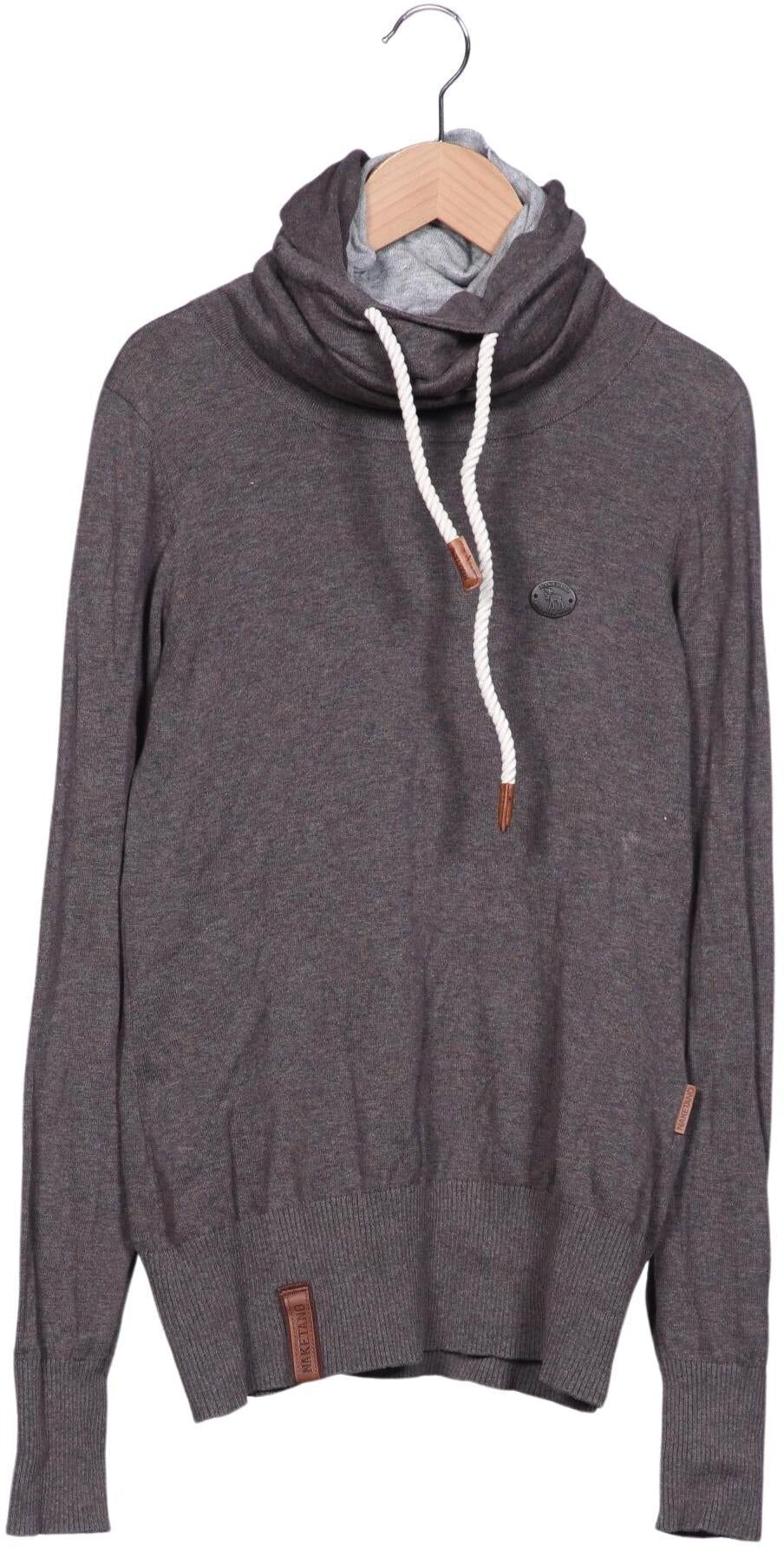 Naketano Damen Pullover, Grau, Gr. L, Baumwolle - Second Hand