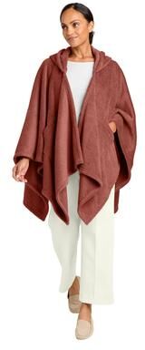 Port Authority BP44 Dream Plush Open Hoodie in Canyon Clay size OSFA   Polyester