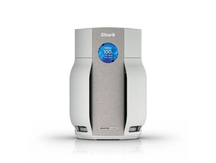 Shark BreatheClear Compact\, Purificateur d’air intelligent\, détection automatique\, filtre HEPA\, avec NeverChange jusqu’à 6 ans*\, couverture des pièces de taille moyenne\, gris colombe HP162EU