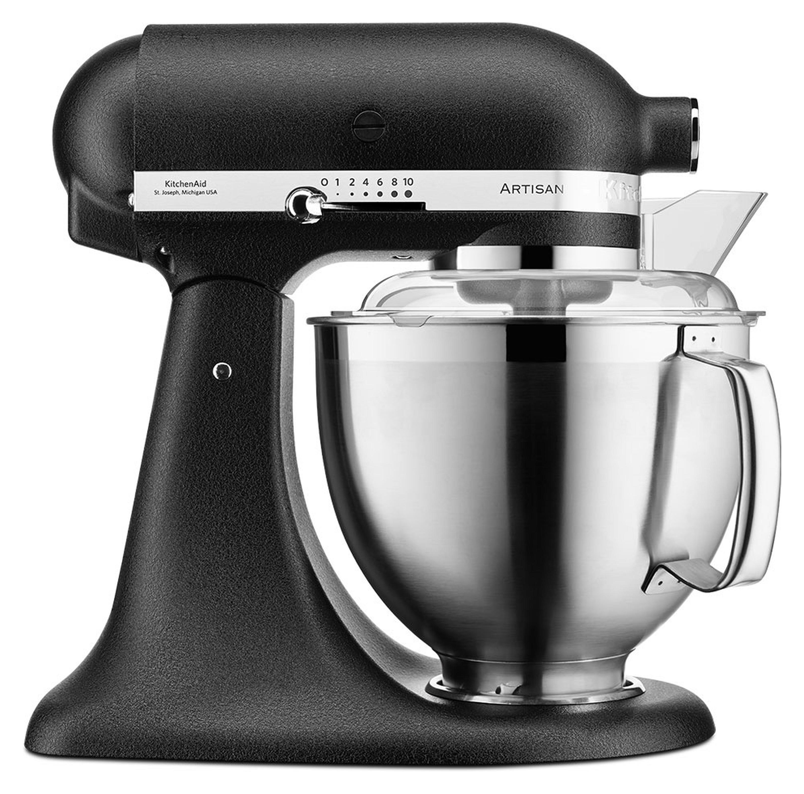 KitchenAid ARTISAN 5KSM185PS, Standmixer, Schwarz, Schlagen, Kneten, Mixen, 1,45 m, 4,8 l, CAST IRON BLACK