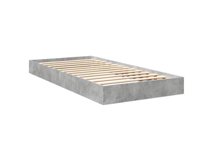 KTHLBRH Bettgestell mit Boden, Grau, Zement, 80 x 200 cm Technisches Holz, feste Latten, Unterstützung 140 kg, Verwendung im Innenbereich