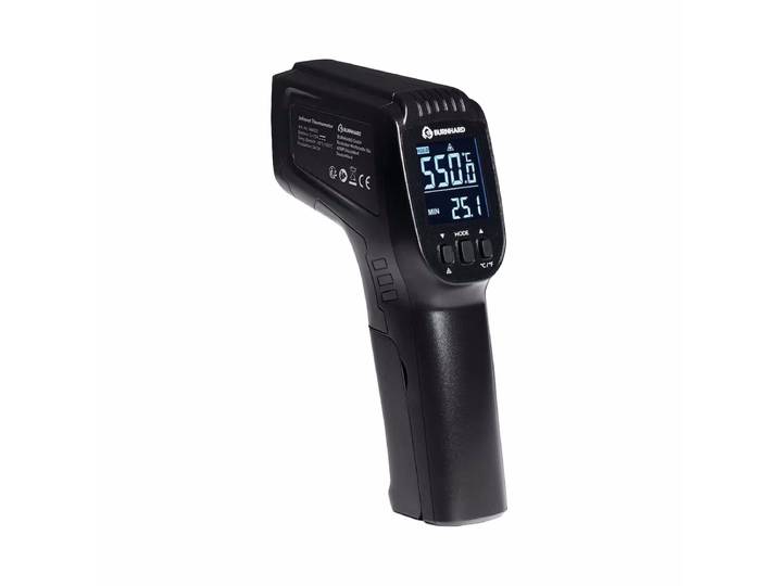Burnhard Infrarot-Thermometer Grillthermometer – Holzkohle/Briketts/Grill Anzünder – schwarz