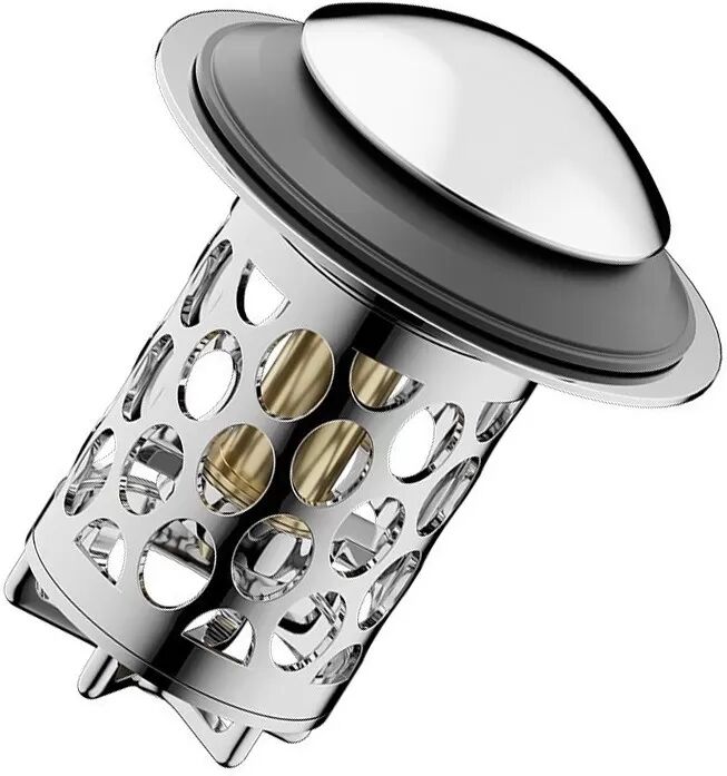 INF Filtre de lavabo universel anti-odeur – Compatible avec les trous de drain de 33 à 40 mm Argent