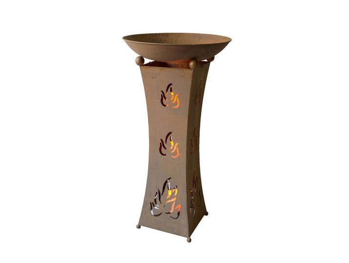 Dekoschale, Rostfarben, Metall, 2-teilig, rund, 47.5x93x47.5 cm, robust, Dekoration, Dekoschalen