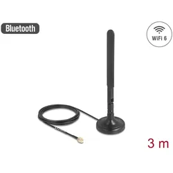 DELOCK WiFi 6 Antenne RP-SMA Stecker 3 dBi omnidirektional m