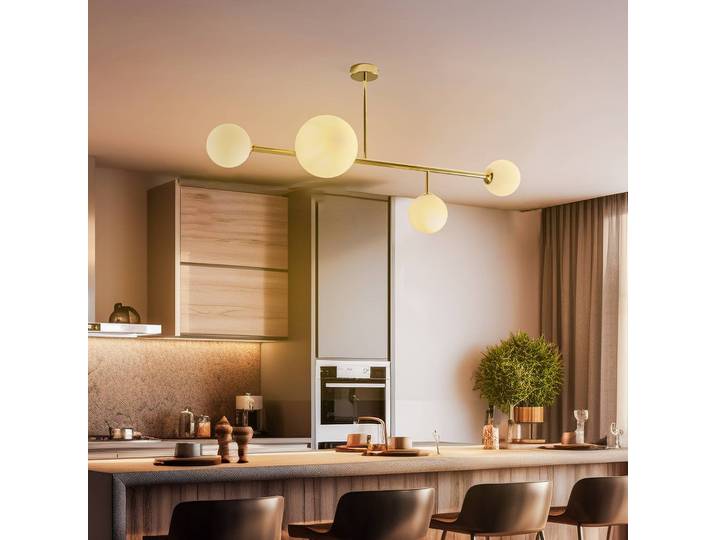 Deckenlampe Dione ALDEX, dimmbar, messing / gold, für Wohn- / Esszimmer, Metall, Modern, Deckenlampe