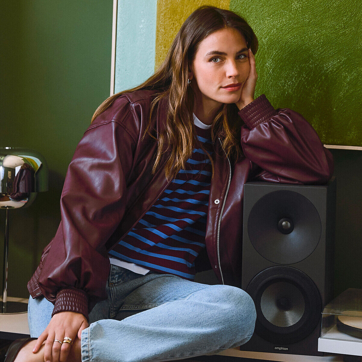 LA REDOUTE COLLECTIONS Blouson court en simili, fermeture zippée