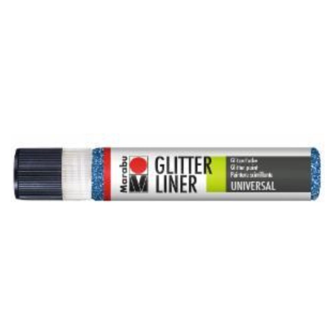 Marabu Effektfarbe "Glitter-Liner", glitter-saphir, 25 ml (25 ml) (18030009594)