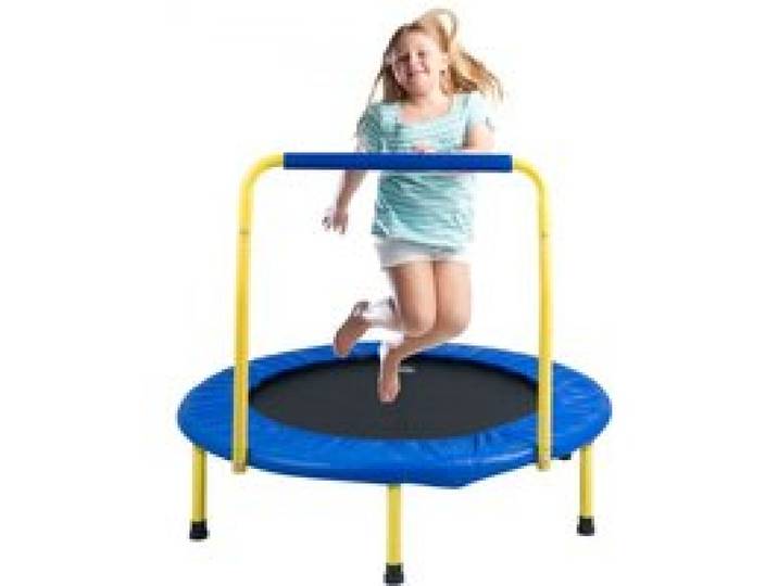 VEVOR Trampolin Gartentrampolin 810x920x920 mm, Klappabrer Trampolin Mini 60 kg Gewichtstragfähigkeit Fitness Trampolin, Kindertrampolin Kleinkind Trampolin Blau Indoor/Outdoor/Garten/Drinnen