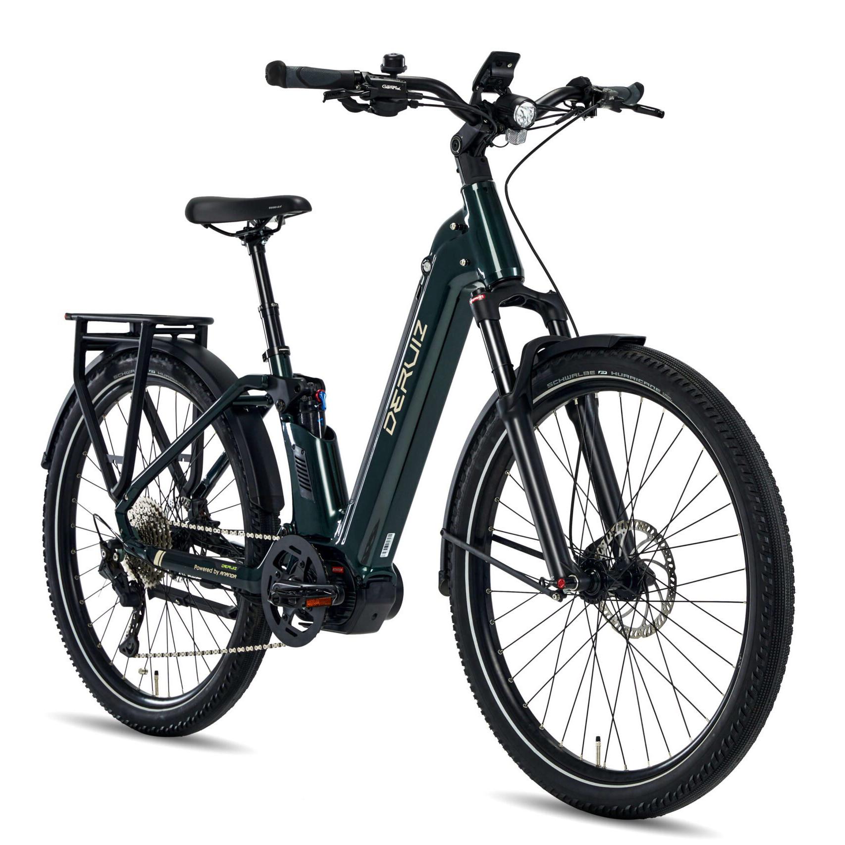 E-Bike Faltrad Deruiz Peridot Comfort - 20" Falt E-Bike mit Federsattelstütze 8 Gang SHIMANO SHIMANO ALTUS 11-32T Schaltwerk, Kettenschaltung, Heckmot