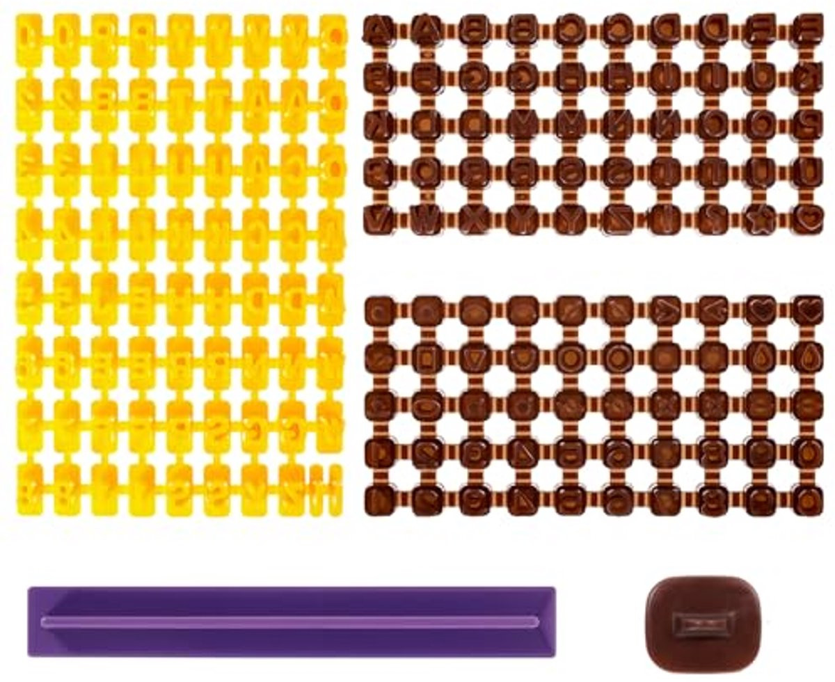 Set van 172 briefstempels voor klei en fondant - Alfabet postzegels voor decoraties en koekjes