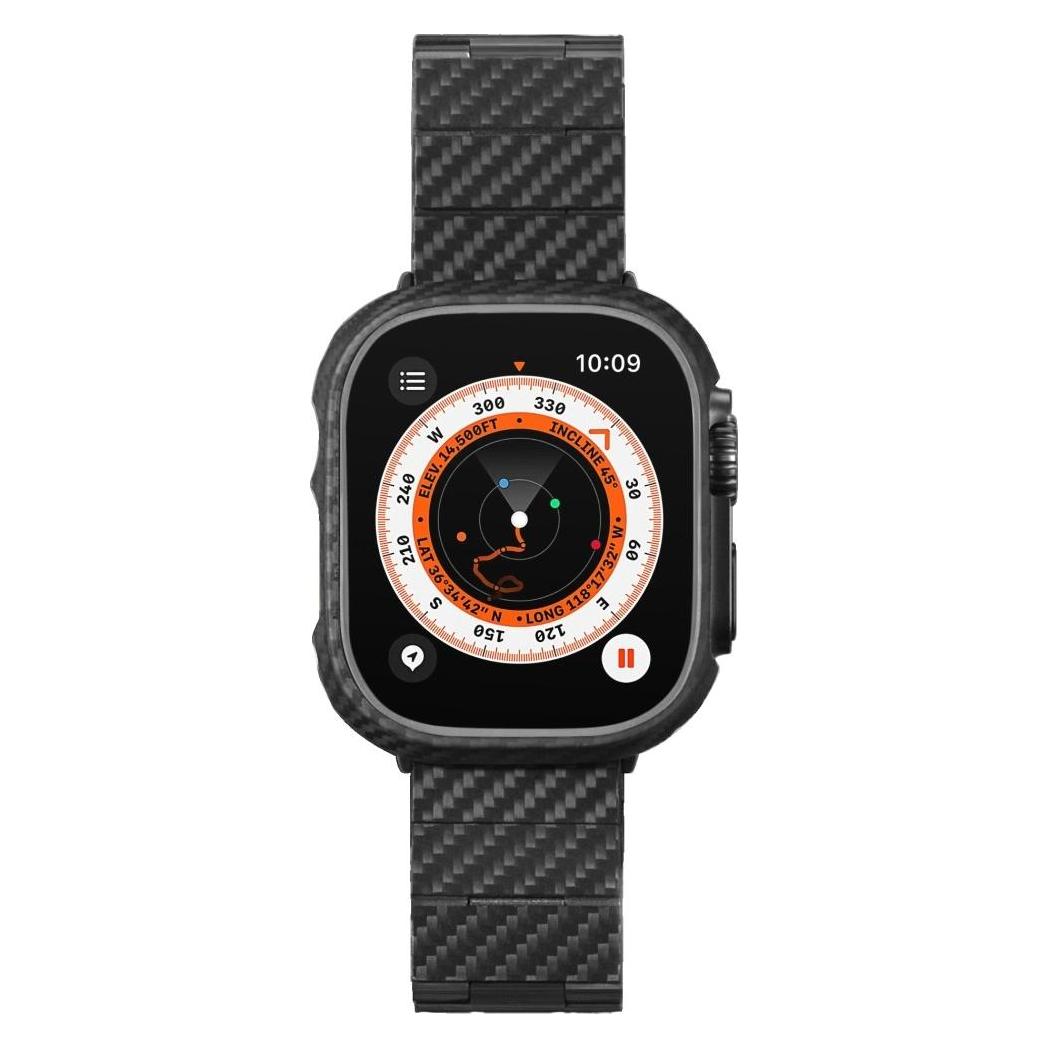 Pitaka Gliederarmband aus echtem Carbon Black (22 mm, 24 mm, Carbonfaser, Karbonfaser) (AWB2307)