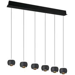 Musterring Leuchten LED-Pendelleuchte Cannon Alu, Eisen, Stahl & Metall Schwarz