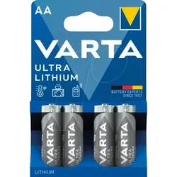 VAR LI 4XAA - Lithium Batterie, AA (Mignon), 2900 mAh, 4er-Pack