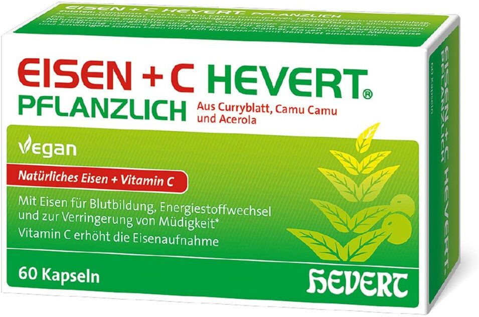 Eisen+C Hevert Pflanzlich Kapseln 60stk