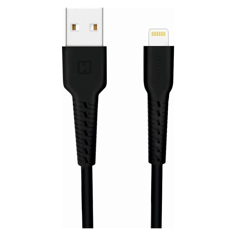Swissten USB Auf Lightning Datenkabel 1.0m Schwarz (1 m, USB 1.0) (71505540)