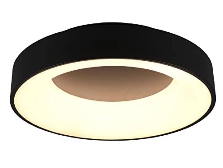 Trio Leuchten LED Deckenleuchte Girona 671210132, Metall Schwarz matt, Acryl, inklusiv 27 Watt LED, Dimmer, Memory Funktion, Nachtlicht, Fernbedienung