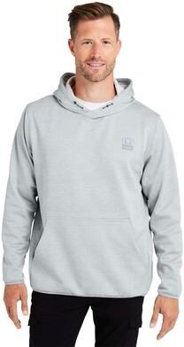 HUK H130093 Men's Coldfront+ Performance Hooded Sweatshirt in Harbor Mist Heather size Large   Polyester/Spandex Blend