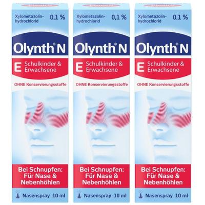 Olynth 0,1% N Schnupfen Dosierspray ohne Konserv. 3x 3x10 ml
