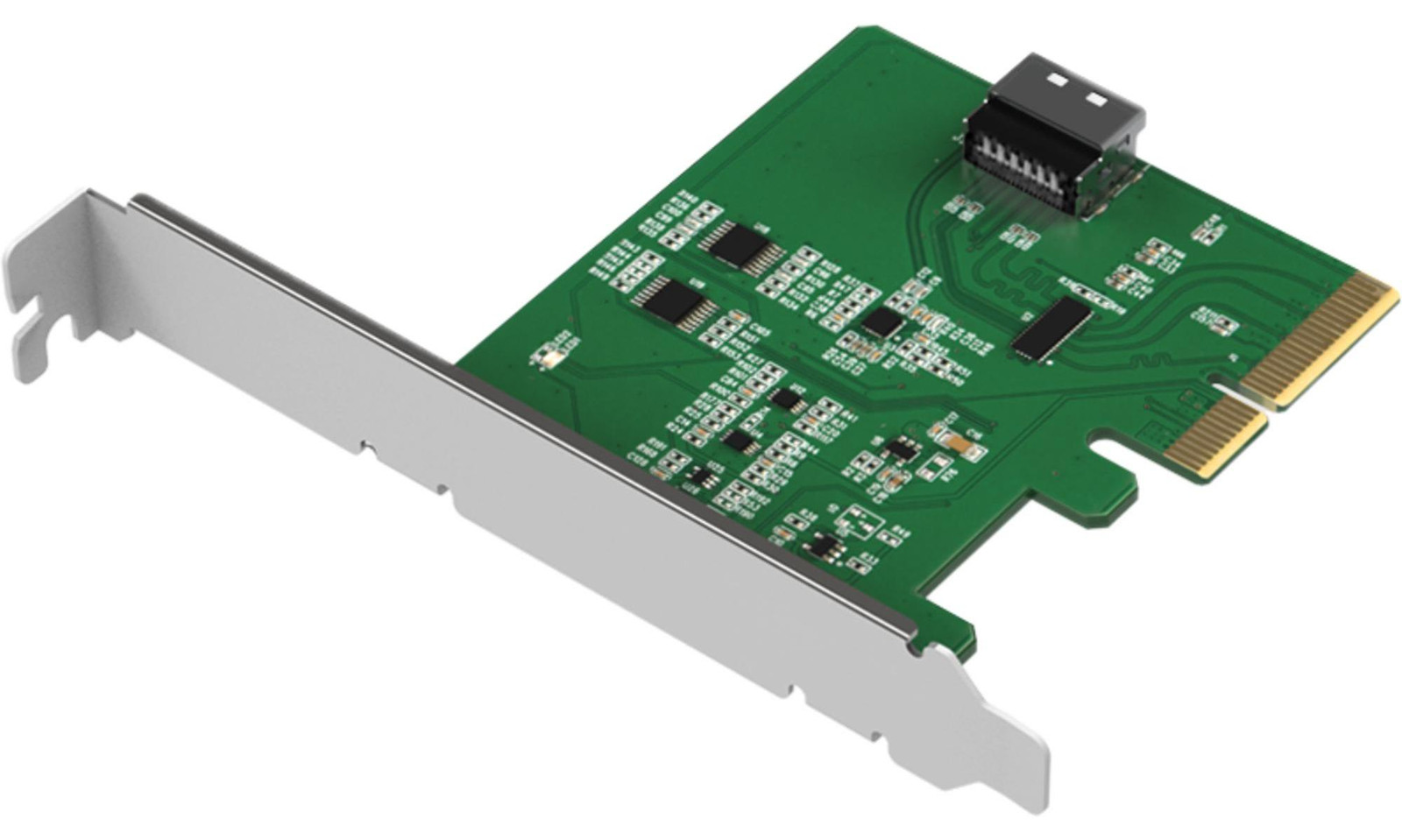 Icy Dock MB408A5 MCIO 4i naar PCIe 5.0 x4 PCIe Adapter met Redriver