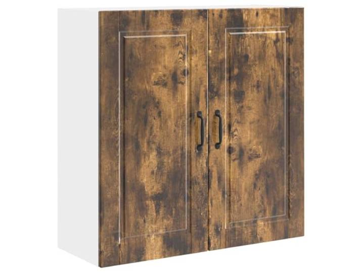 IBUQDDV Wandschrank Porto Geräucherte Eiche 80 x 31 x 80 cm Holzwerkstoff, Wandmontage, Regalböden, für Küche, Innenbereich, Aufbewahrung