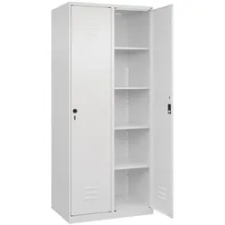 CP Wäschespind »Classic Plus einzeln schließende Türen Korpus weiß« Drehriegelversc weiß, 80x185x50 cm