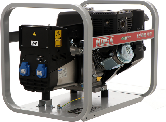 MOSA GE 5000 KBM AVR - Benzin-Stromerzeuger mit AVR-Regelung 4.4 kW - Dauerleistung 3.6 kW  - 230V - Motor Kohler CP CH 395