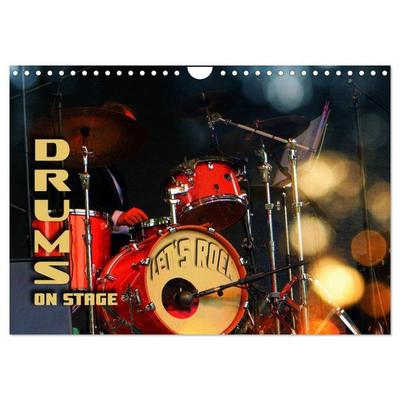 Drums On Stage - Let's Rock (Wall Calendar 2026 DIN A4 landscape), CALVENDO 12 Month Wall Calendar