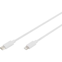 USB 2.0 Daten-/Ladekabel USB-C > Lightning, MFI zertifiziert weiß, 1 Meter, PD 2.0, Laden mit bis zu 60 Watt