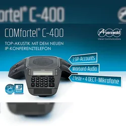 Auerswald COMfortel C-400 Professionelles IP-Konferenz-Telefon