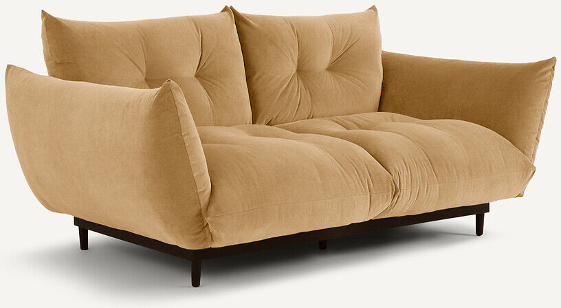AM.PM Canapé compact, 3 places, en velours stone, VITORIA