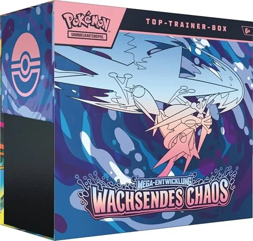 Pokémon-TCG: Mega-Entwicklung - Wachsendes Chaos - Top-Trainer-Box, Sammelkarten