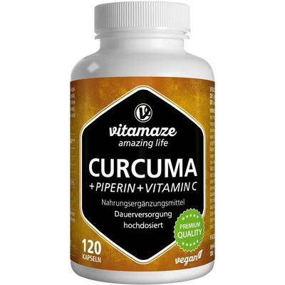 CURCUMA+PIPERIN+Vitamin C vegan Kapseln 120 St