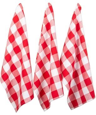 Design Imports Buffalo Check Dishtowel Set of 3 (30 inches long x 20 inches wide)