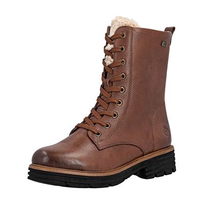 Schnürstiefelette REMONTE "Remonte Stiefelette Glattleder", Damen, Gr. 38, braun, Glattleder, Schuhe Schnürstiefelette