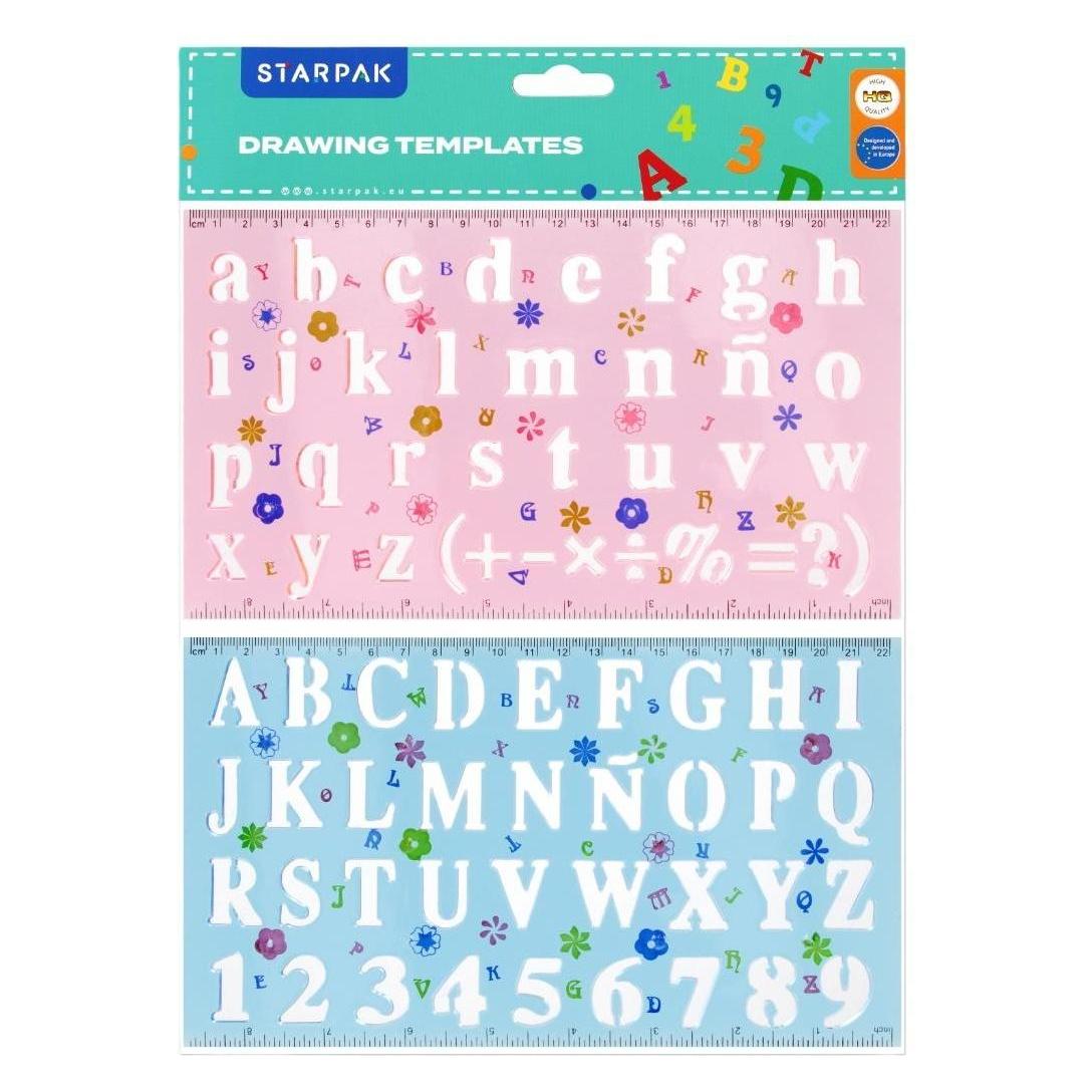 Starpak Zeichenschablone aus Kunststoff Zahlen & Buchstaben (41234602)