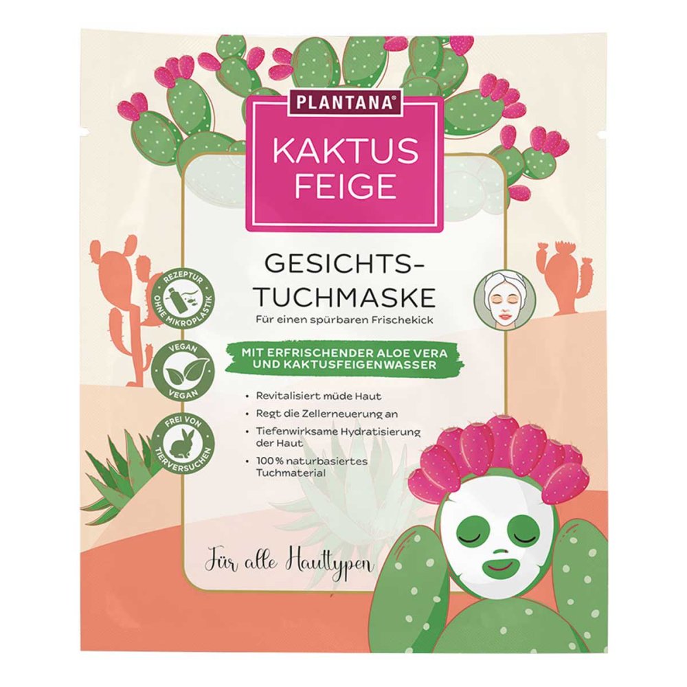 Hager Pharma GmbH PLANTANA Gesichts-Tuchmaske Kaktusfeige mit Aloe Vera 18487965