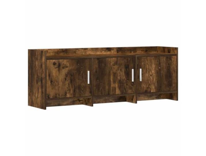 Makastle TV-Schrank 130x33x47 cm Geräucherte Eiche Holzwerkstoff