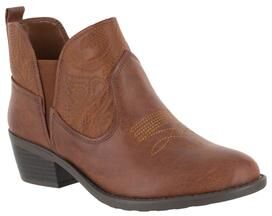 Women's Legend Booties by Easy Street® in Tan Embossed (Size 7 1/2 M)