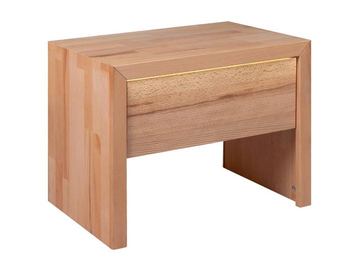 Livetastic Nachtschrank Zeno, Kernbuche, Holz, Kernbuche, vollmassiv, 2 Schublade(n) Schubladen, 60x46x41 cm, FSC 100%, Soft-Close-System, Holzmöbel, Holztische, Nachttische Holz