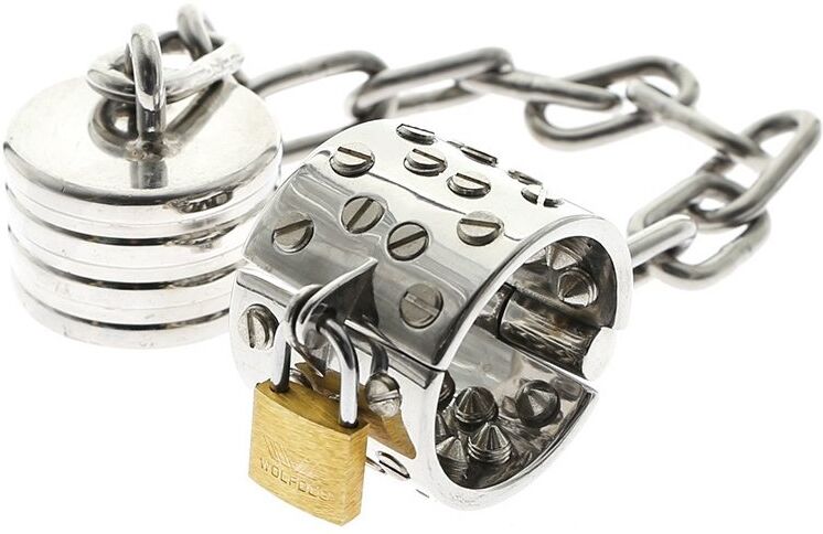 MenSteel Ballstretcher avec Picots et Poids 780g